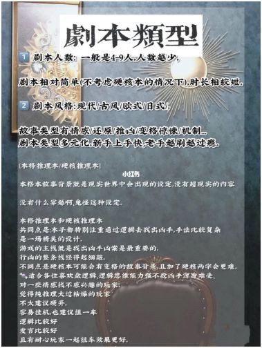 剧本杀类型介绍 剧本杀分类有哪些